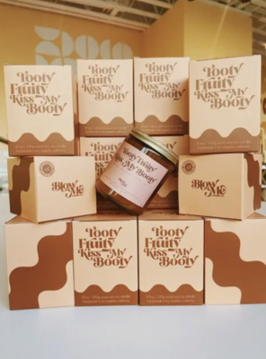 Blow Me Tooty Fruity Kiss my Booty candle