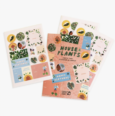 Carolyn Suzuki House Plants Sticker Label Set