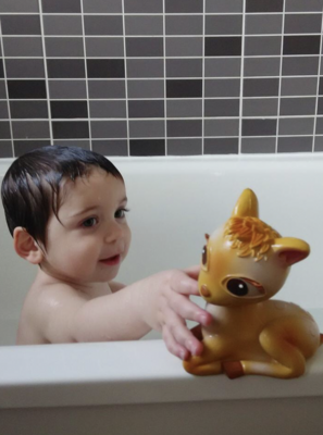 Oli &amp; Carol olive teether toy