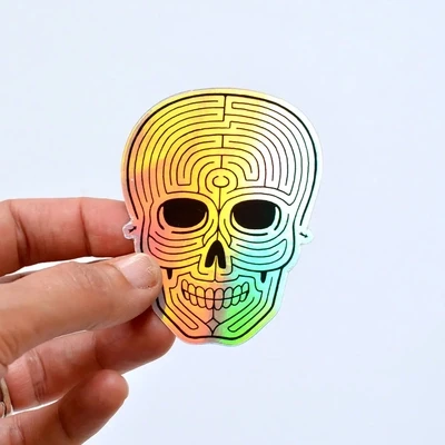 Imaginary Animal Holo Skull sticker