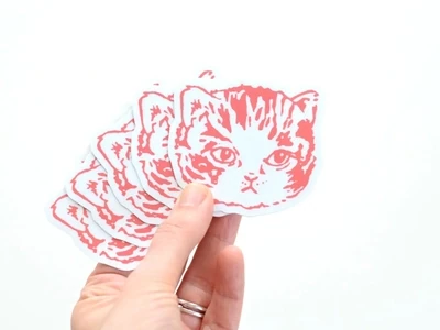 Imaginary Animal Red Cute Cat sticker