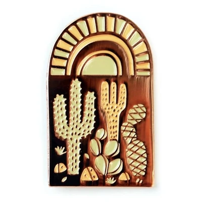BB Cactus Sunrise Enamel Pin