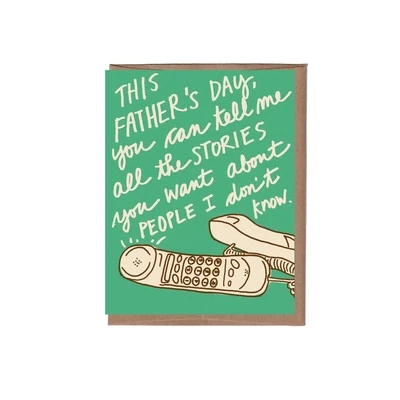 La Familia Green Tell All the Stories Fathers Day card