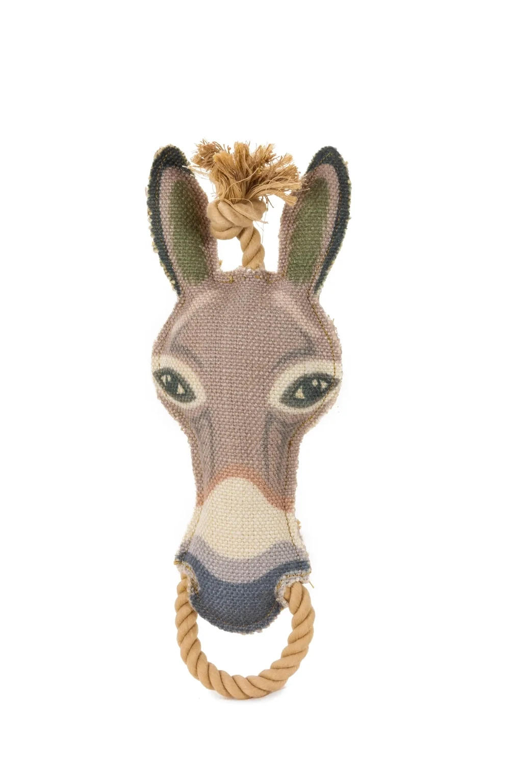Steel Dog Burlap Donkey Dog Toy