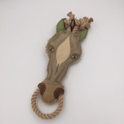 Steel Dog Burlap Donkey Dog Toy