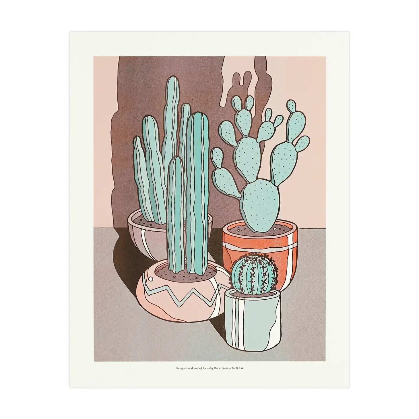 Lucky Horse Sunny Cacti print