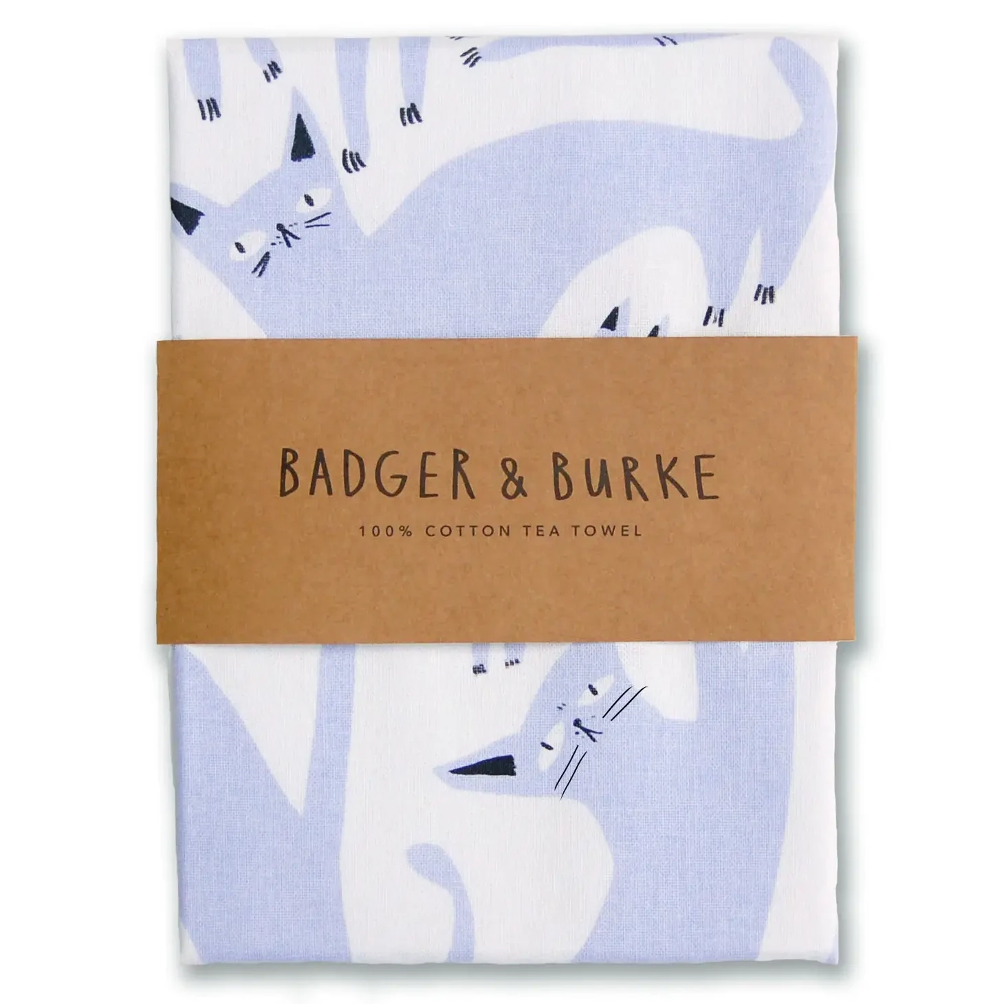 Badger &amp; Burke Lavender Cats Towel