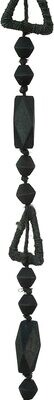 Creative Co-Op Paulowinia Black Bead and Tassel Garland 