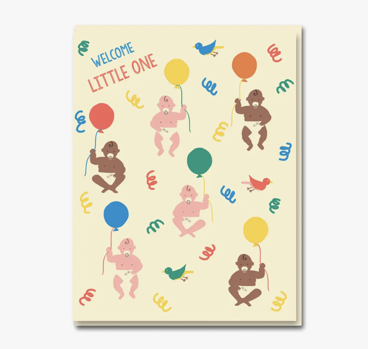 1973 Floating Babies welcome card