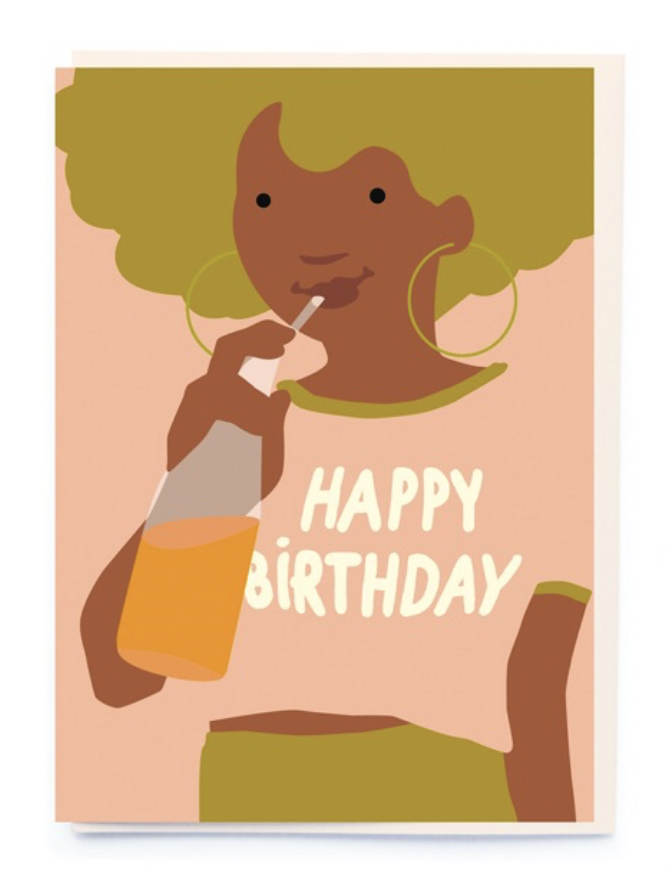 Noi Sippin Happy Birthday Card