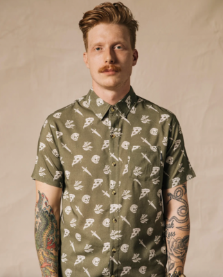 Pyknic Green Button Up