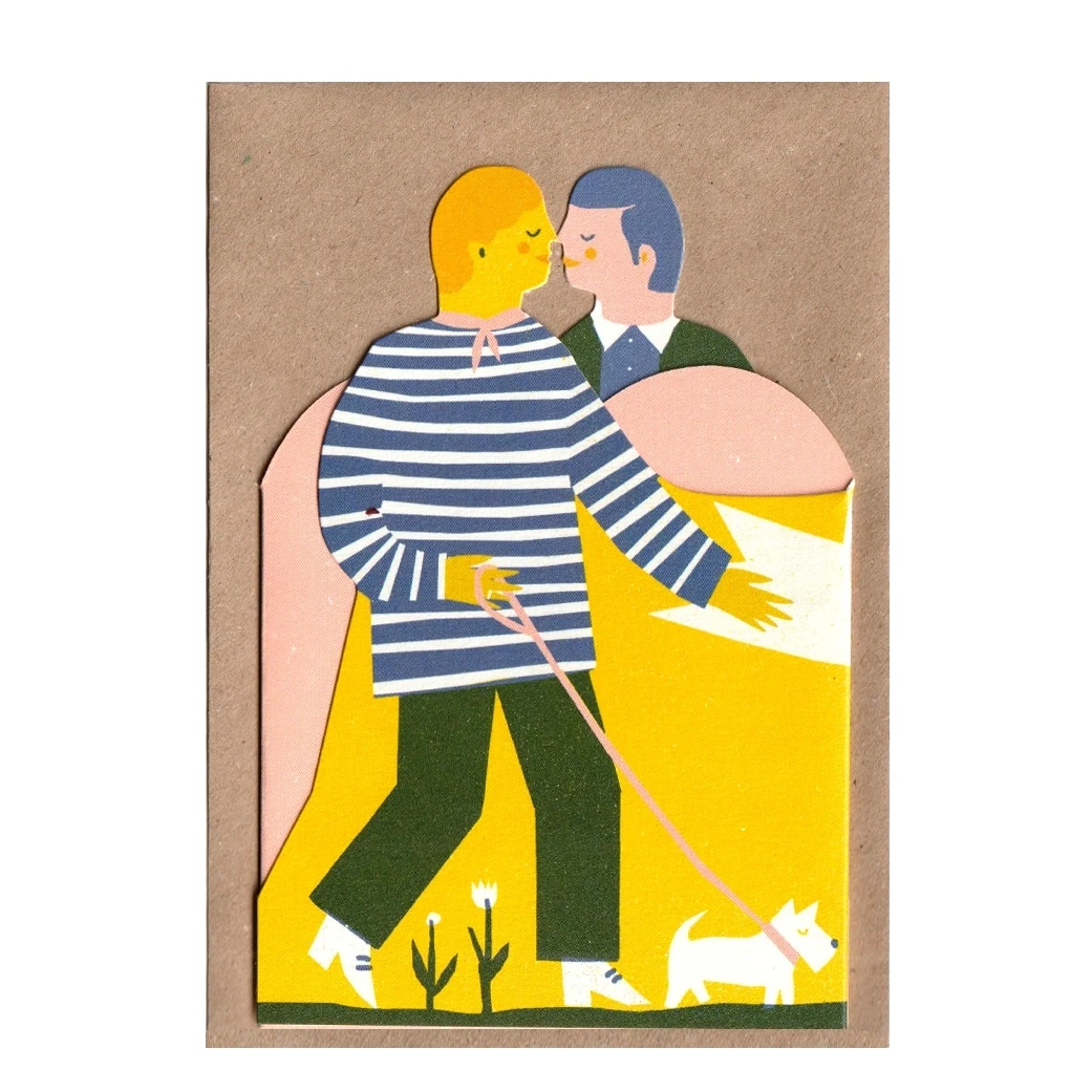 Printed Peanut Two Men Card