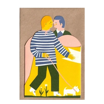 Printed Peanut Two Men Card