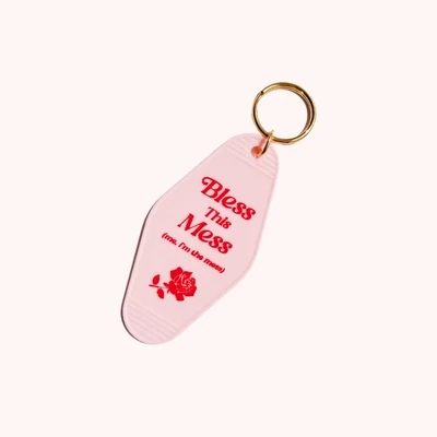 Party Mountain Bless This Mess Keychain