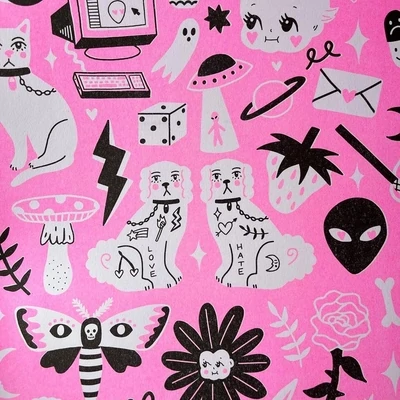 Amy Hastings Flash Sheet Risograph Print