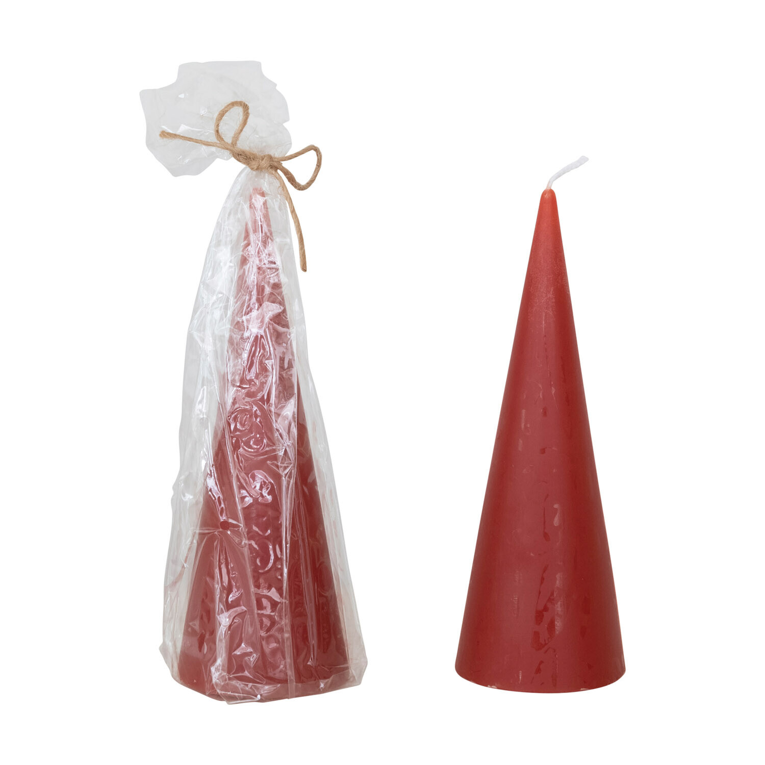 Creative Co-Op Red Tree Shaped Candle