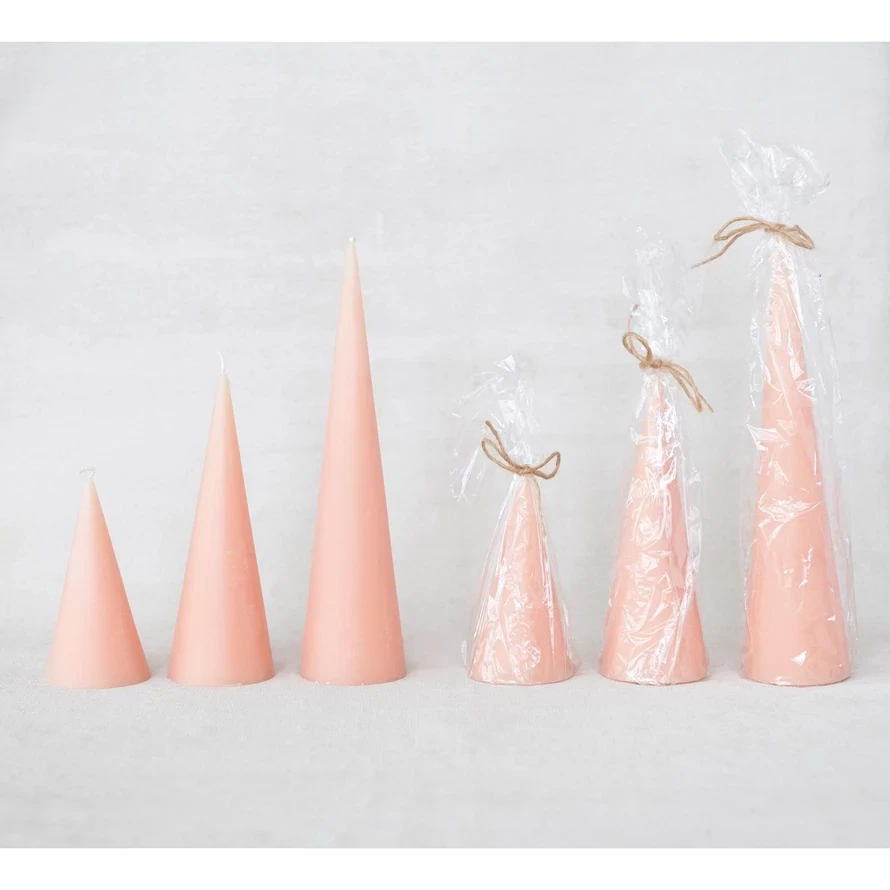 Creative Co-Op Pink Tree Shaped Candle