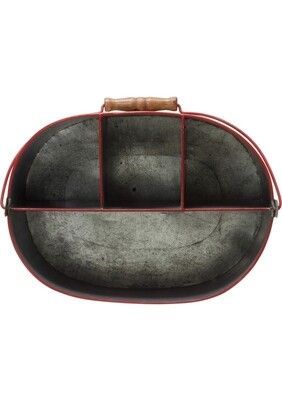 Creative Co-Op sectioned Metal bucket