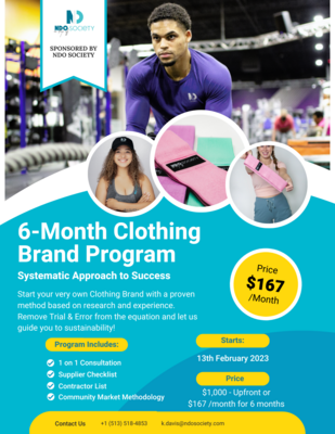 6-Month Start-up Clothing Brand Program