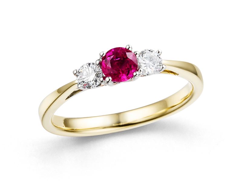 14KYW RUBY DIA RING 14KYW RUBY DIA RING