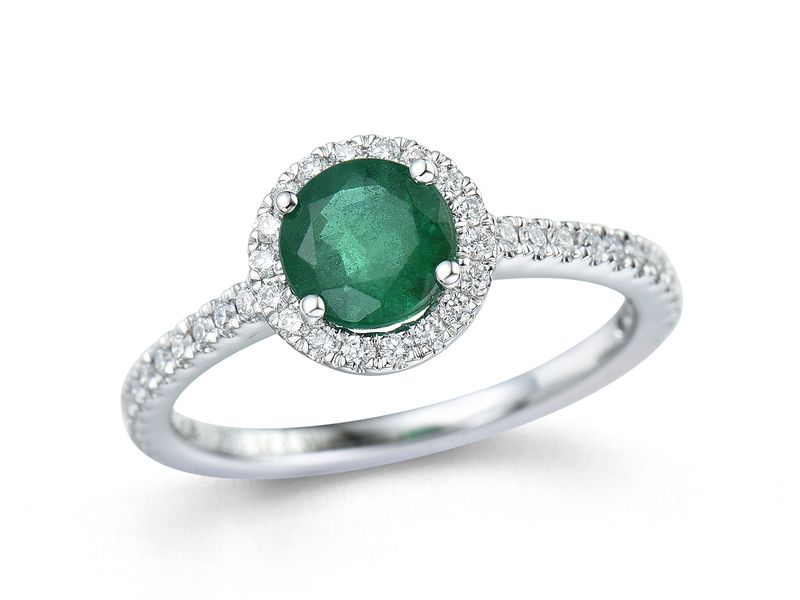 18KW EMER DIA RING 18KW EMER DIA RING