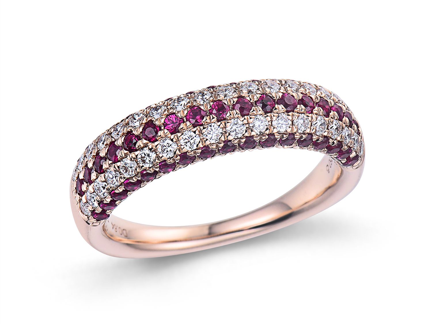 18KR RUBY DIA RING