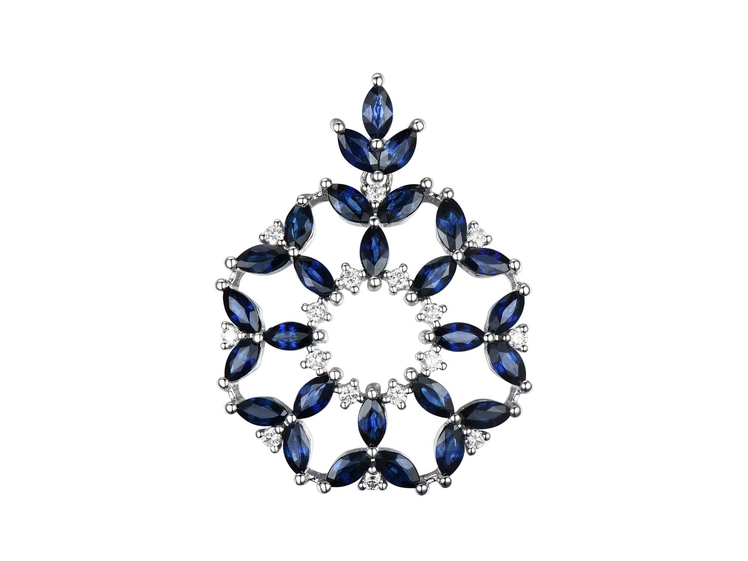 18KW SAPP DIA PENDANT