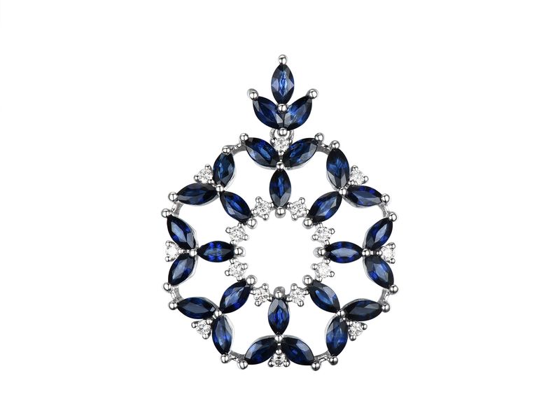 18KW SAPP DIA PENDANT