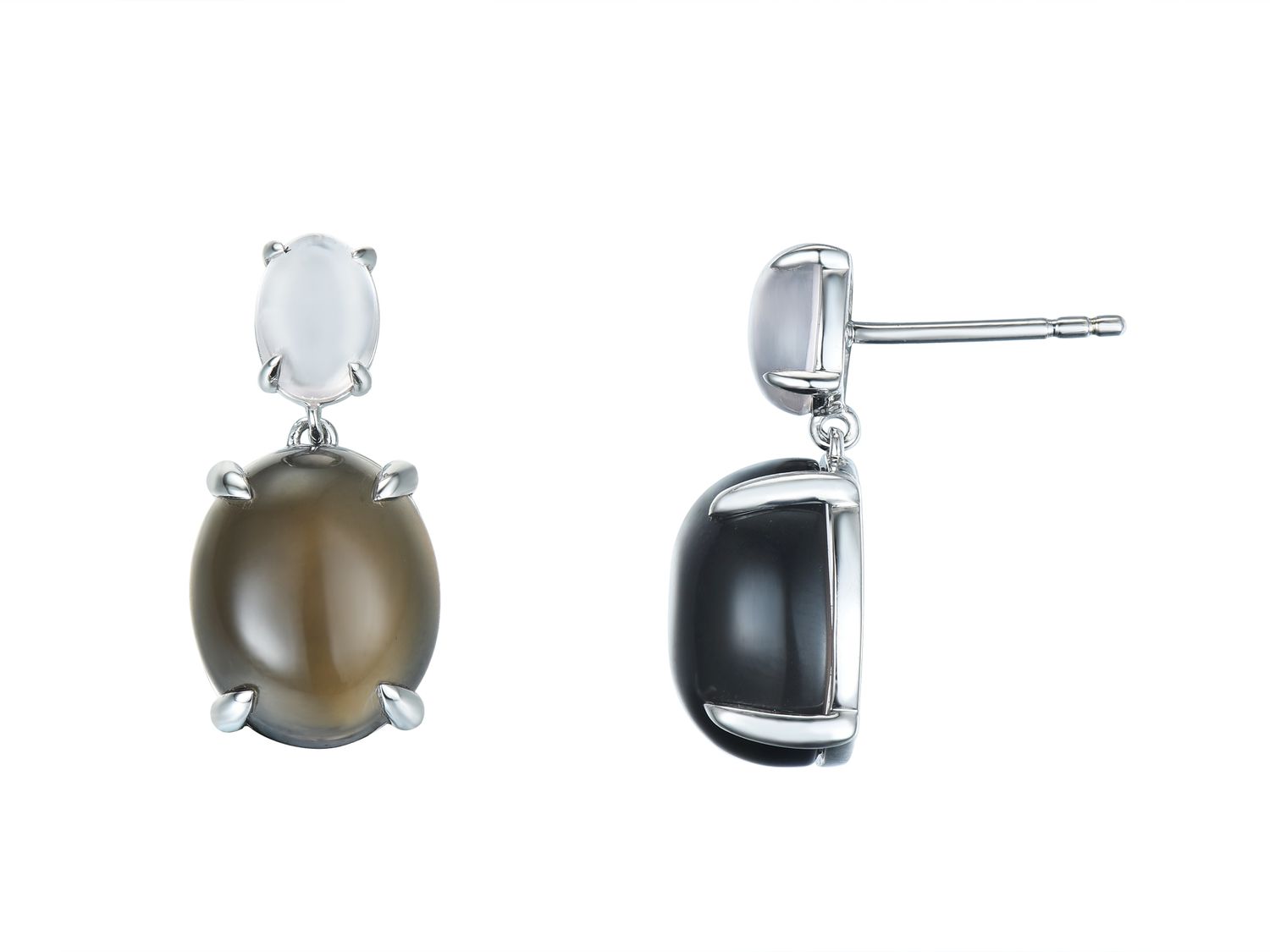 18KW SEMI-PRECIOUS EARRING