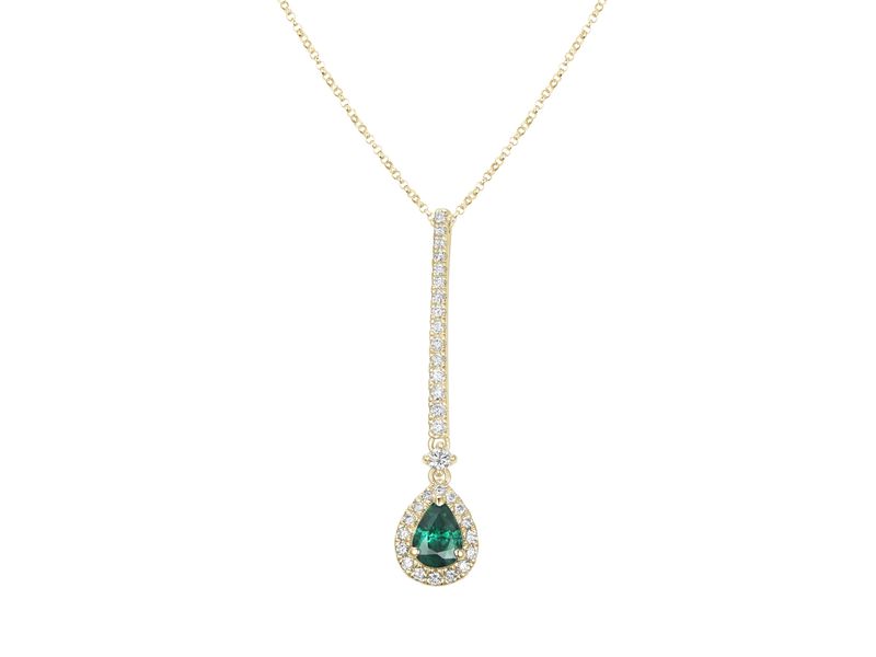 18KY EMER DIA NECKLACE 18KY EMER DIA NECKLACE