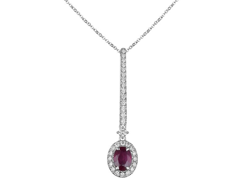 18KW RUBY DIA NECKLACE 18KW RUBY DIA NECKLACE