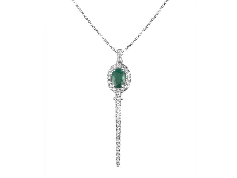 18KW EMER DIA NECKLACE 18KW EMER DIA NECKLACE