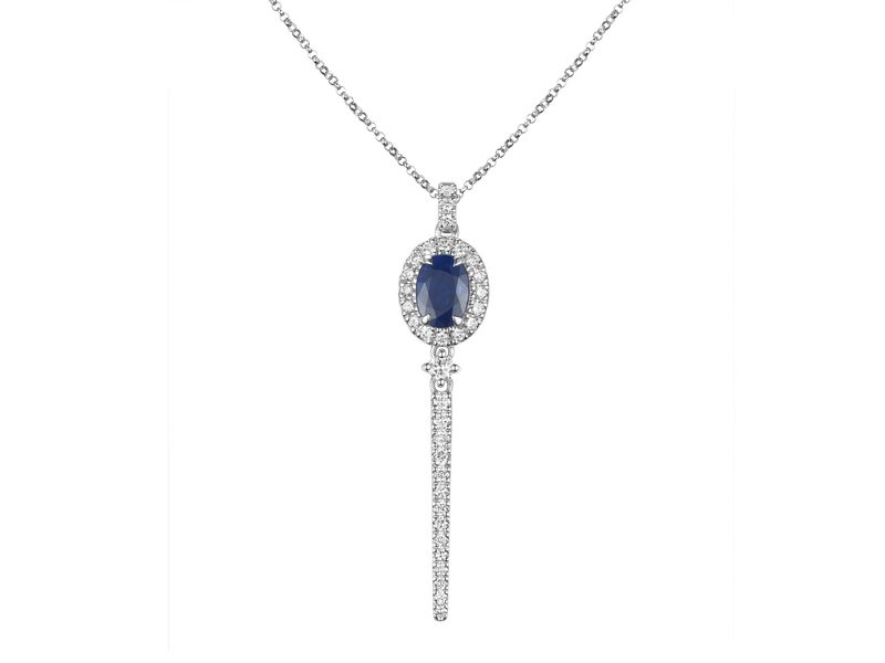 18KW SAPP DIA NECKLACE 18KW SAPP DIA NECKLACE