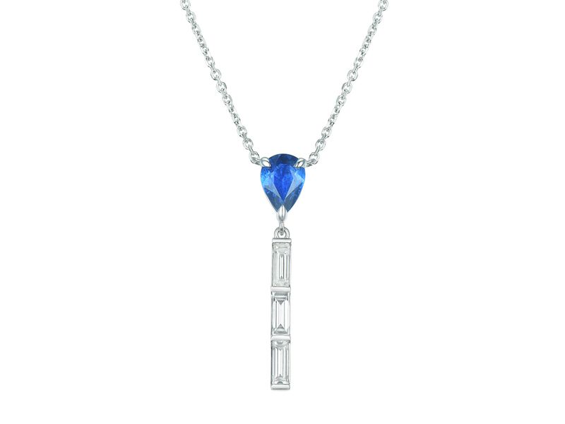 18KW SAPP DIA NECKLACE 18KW SAPP DIA NECKLACE