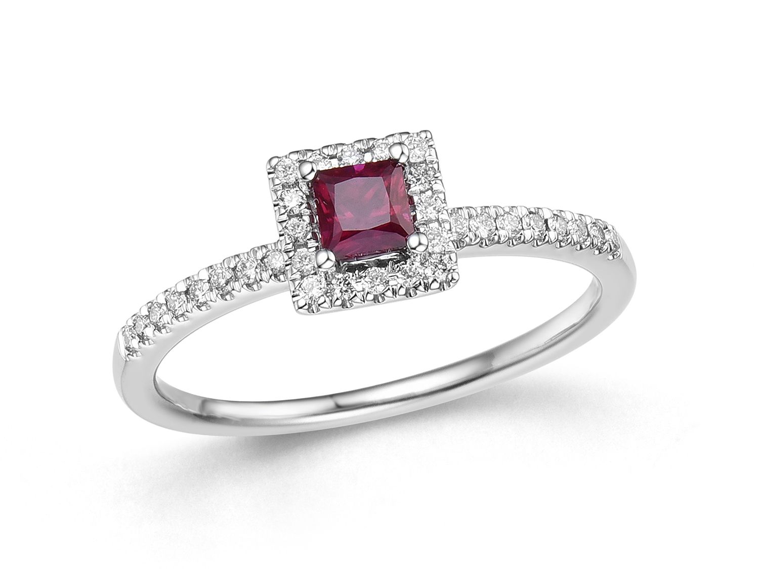 18KW RUBY DIA RING