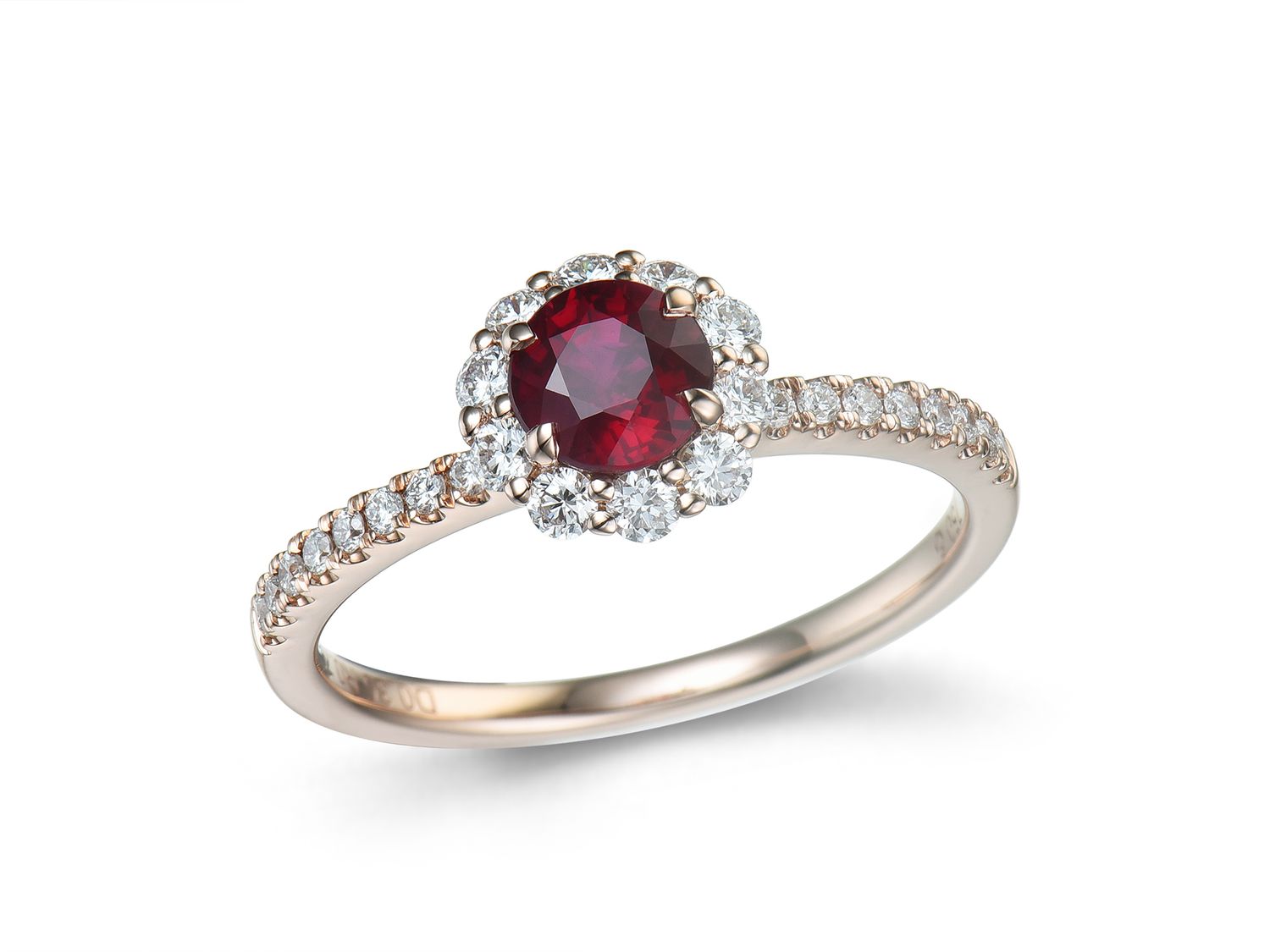 18KP RUBY DIA RING