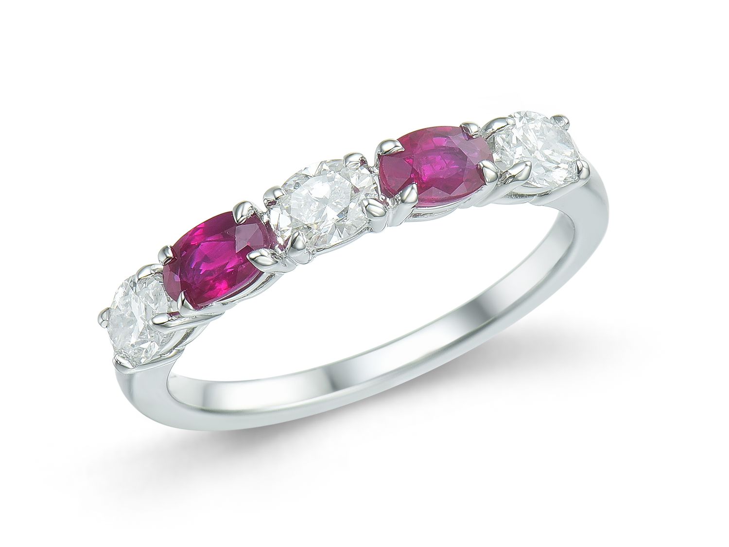 18KW RUBY DIA RING