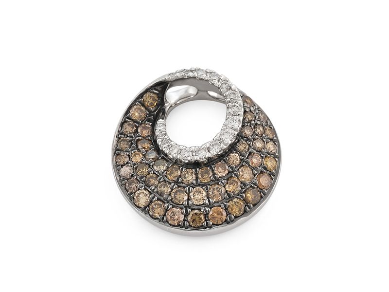 18KWB BR.DIA &amp; DIA PENDANT