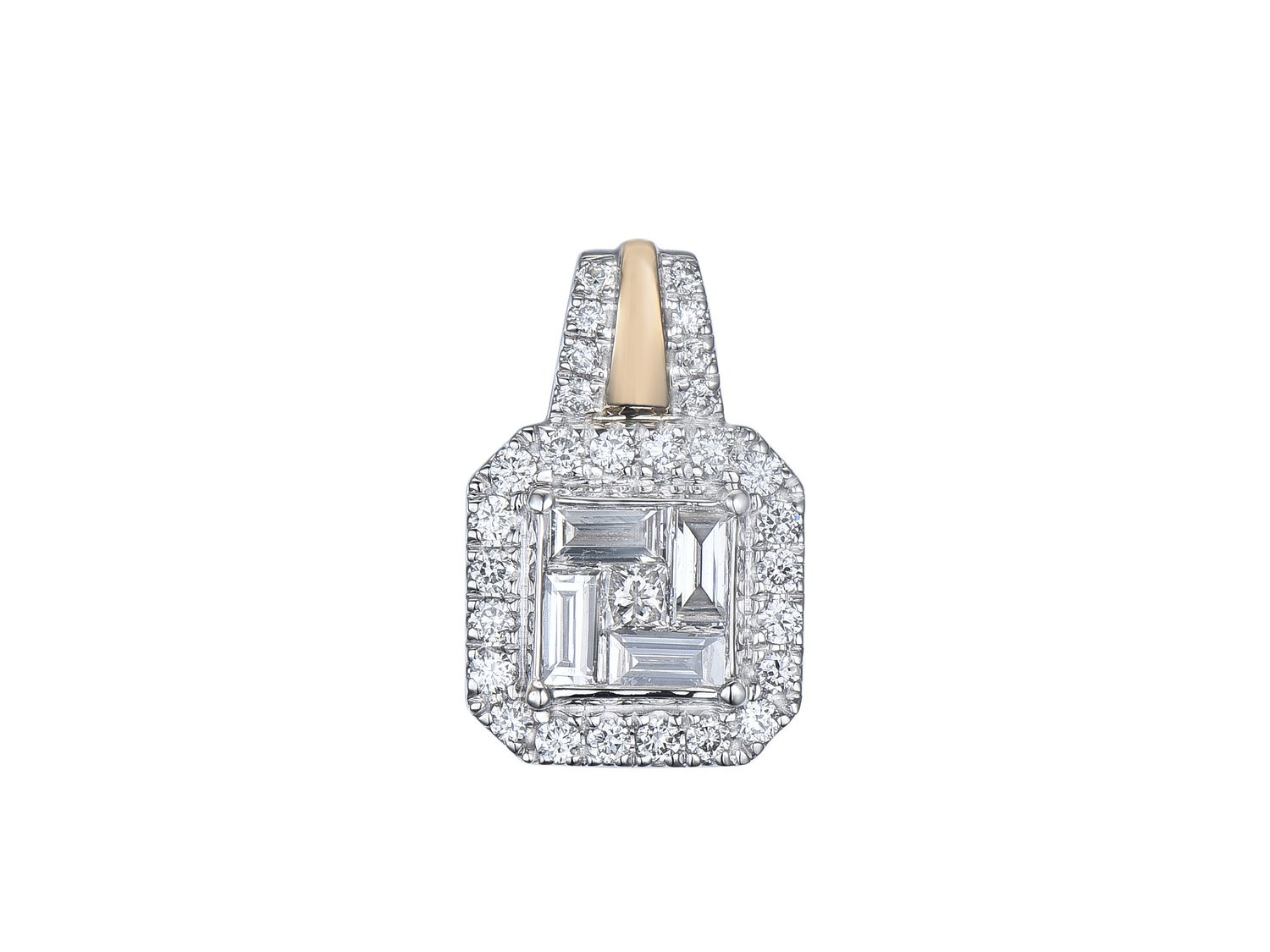 18KYW DIA PENDANT