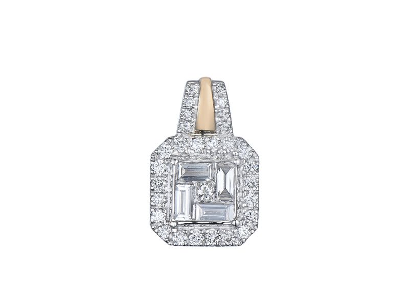 18KYW DIA PENDANT