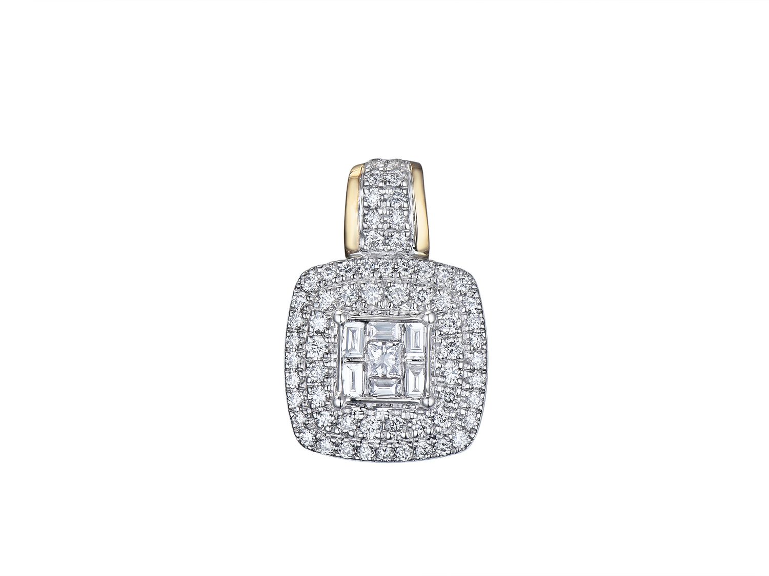 18KYW DIA PENDANT