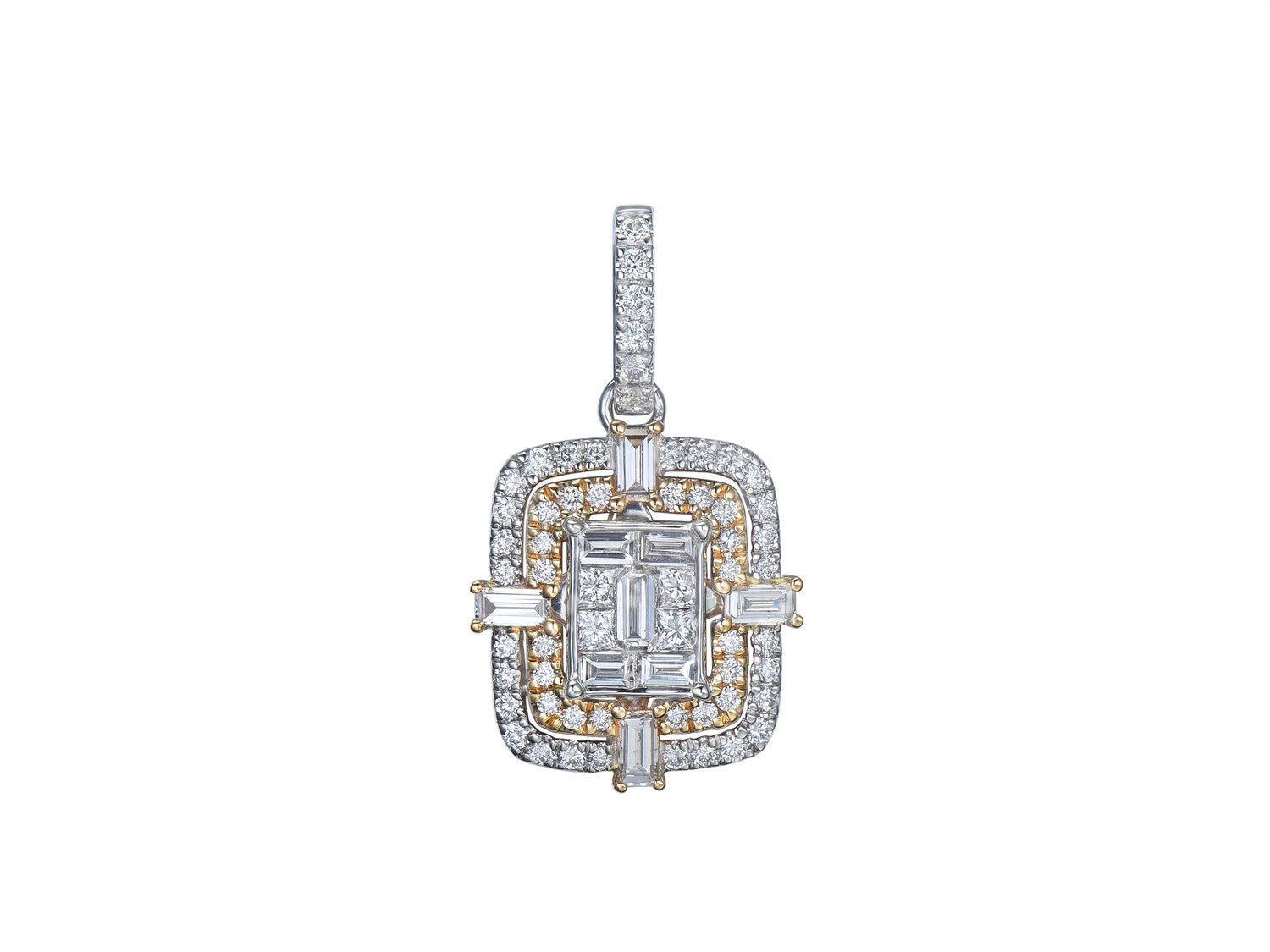 18KYW DIA PENDANT