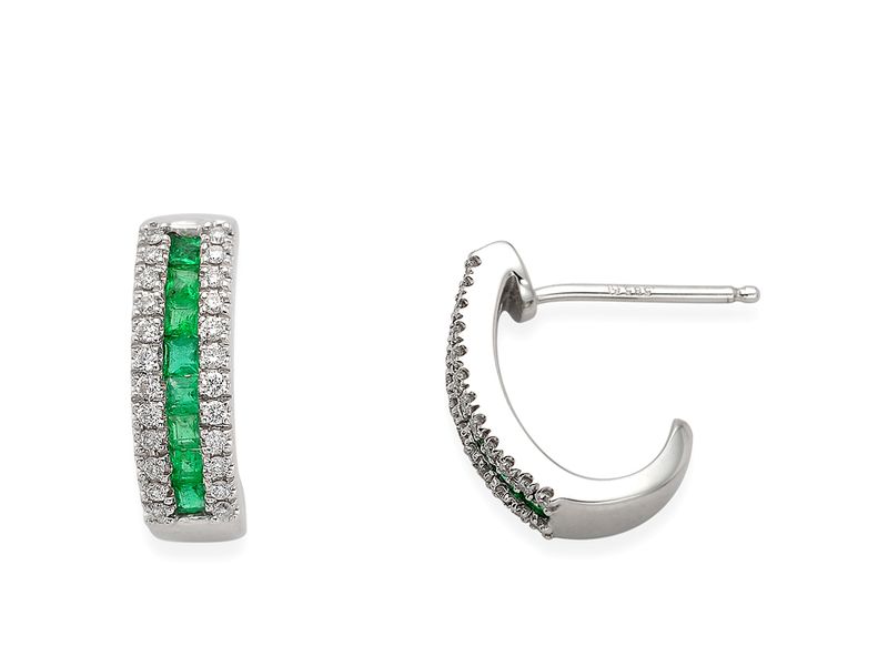 14KW EMER DIA EARRING