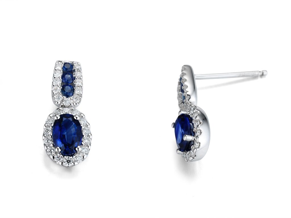 10KW SAPP DIA EARRING