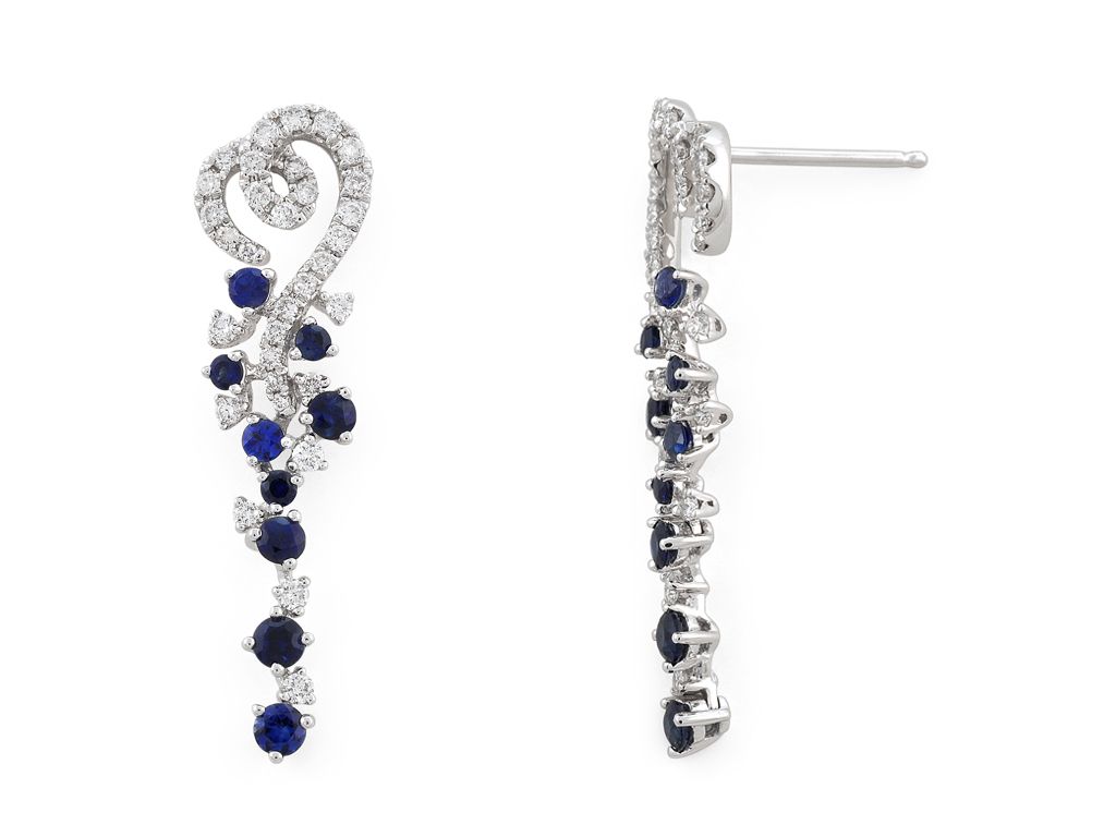 18KW SAPP DIA EARRING