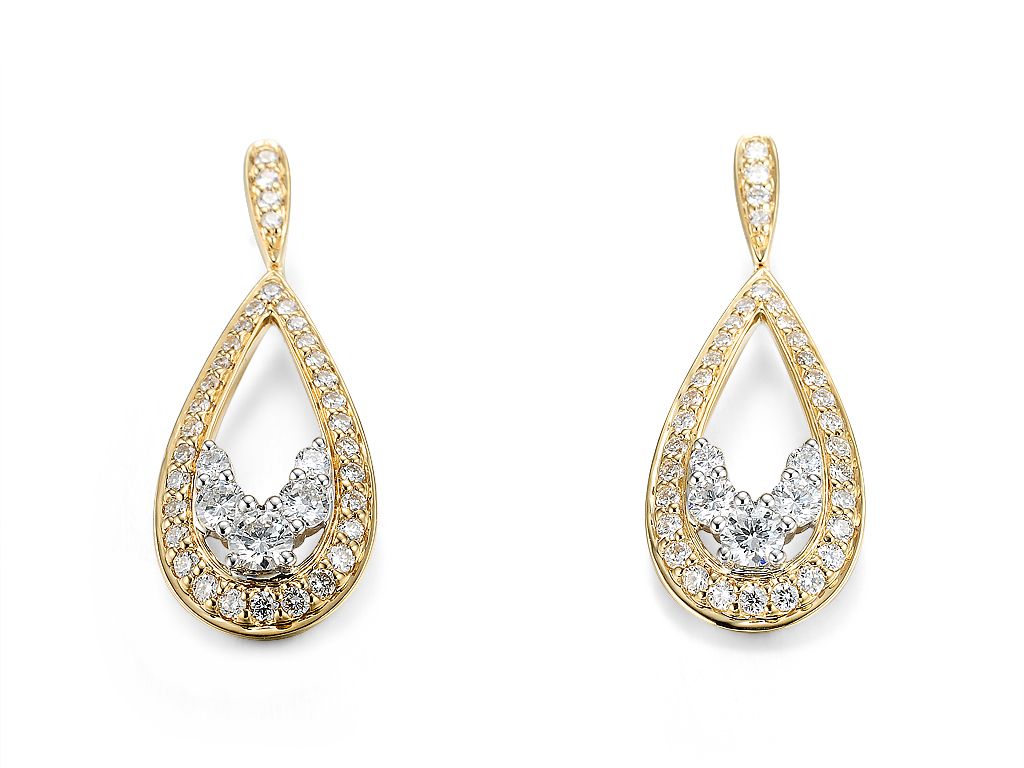 18KYW DIA EARRING