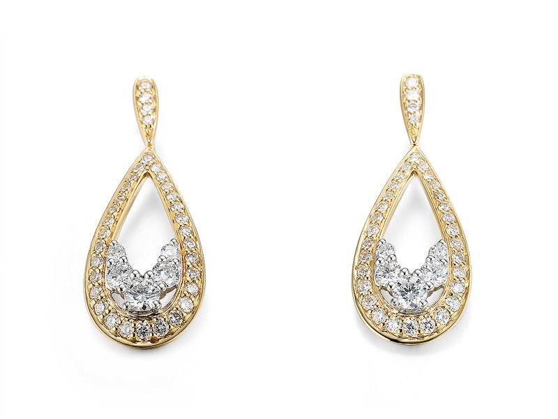 18KYW DIA EARRING