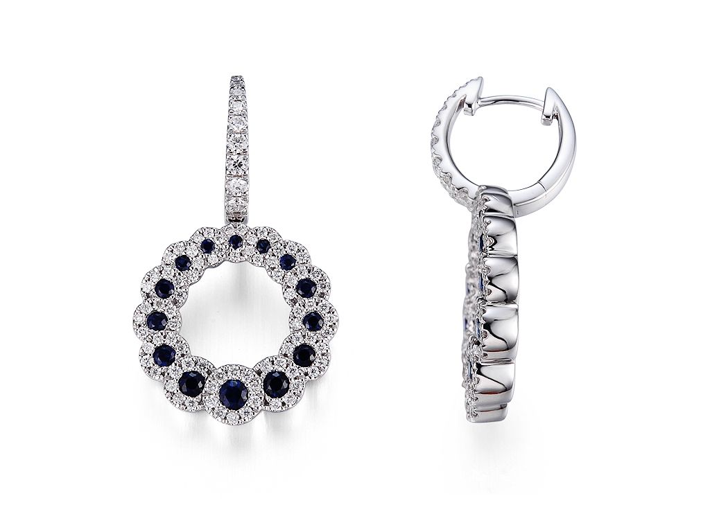 18KW SAPP DIA EARRING