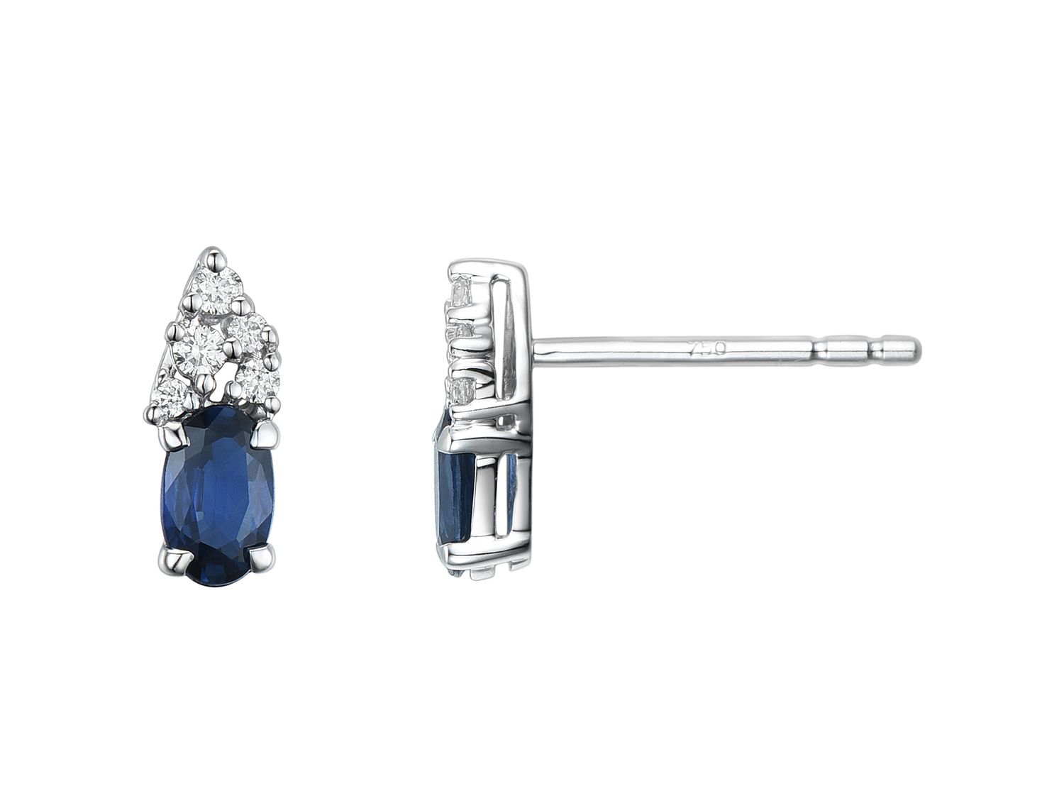 18KW SAPP DIA EARRING