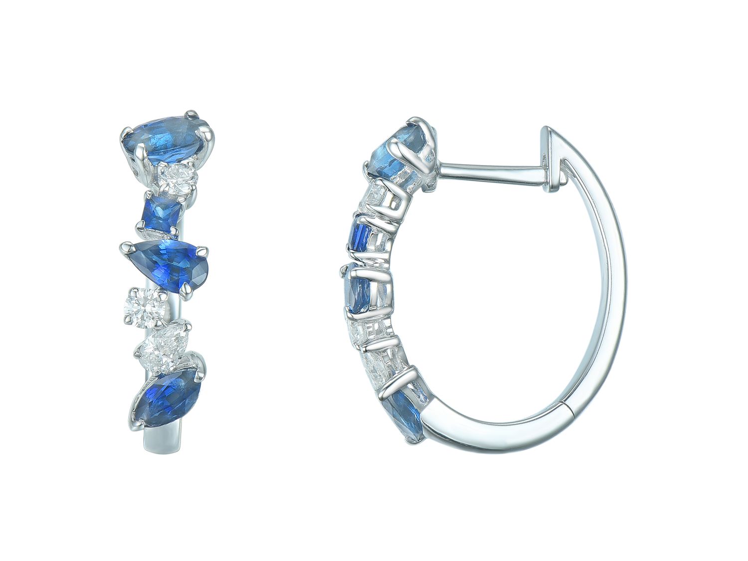 18KW SAPP DIA EARRING